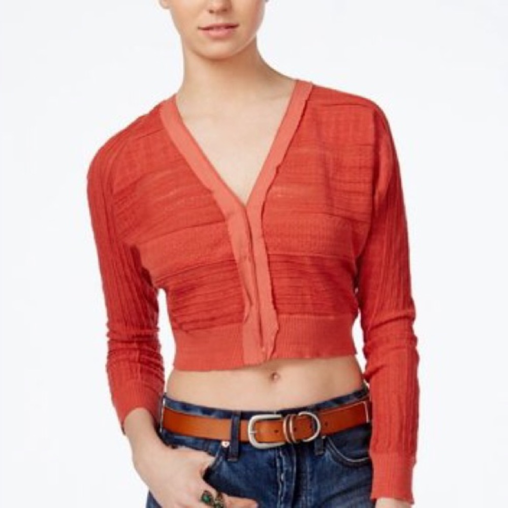 NWOT Orange Free People crop cardigan